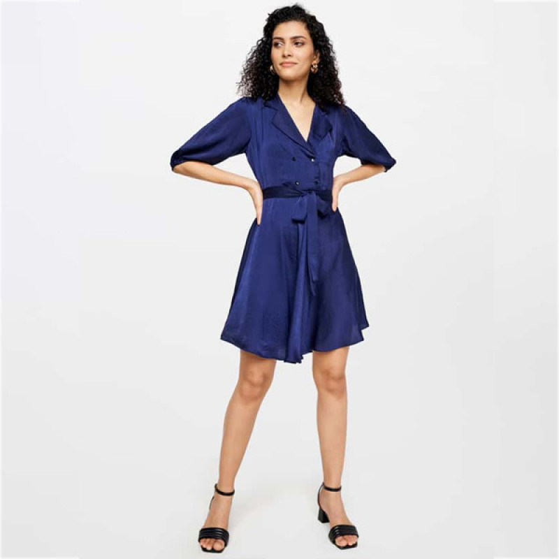 Women Solid A-line Dress