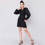 "Women Applique Sheath Dress "