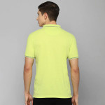 "Men Green Pure Cotton Polo Collar Slim Fit T-shirt "